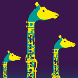 Giraffes Clarinet Tirage Fine Art sur papier Hahnemühle | édition limitée