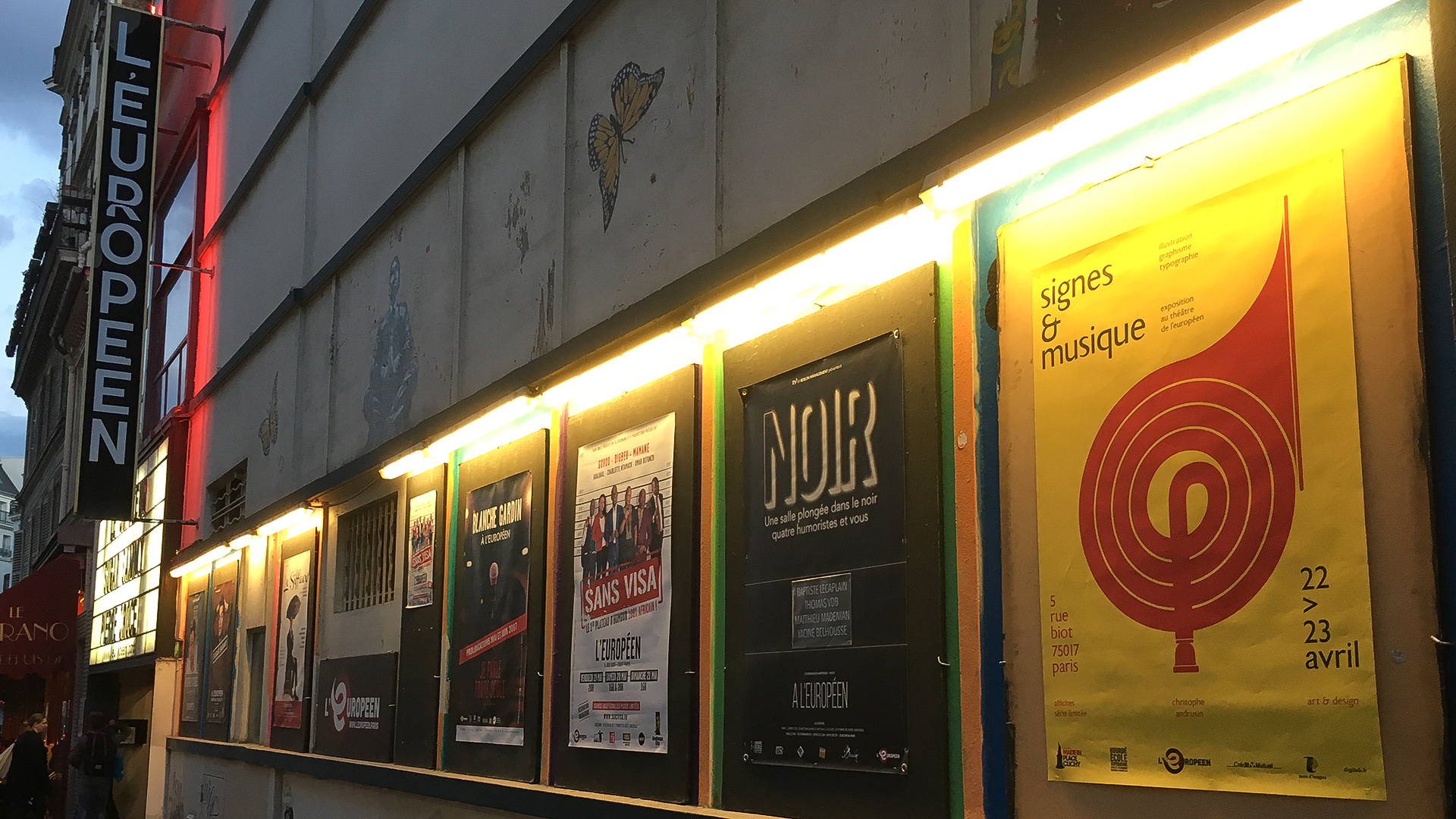 Signes & musique — Théâtre de l’Européen, exposition de Christophe Andrusin