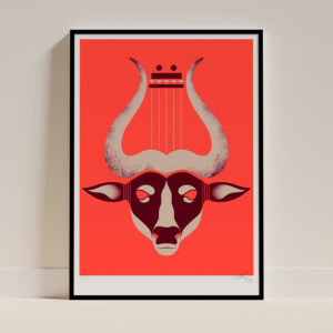 Bull Lyre Tirage Fine Art sur papier Hahnemühle | édition limitée | Christophe Andrusin
