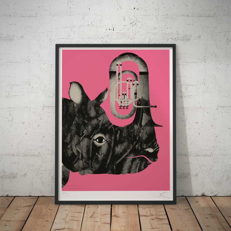 Rhino Tuba Tirage Fine Art sur papier Hahnemühle | édition limitée | Christophe Andrusin