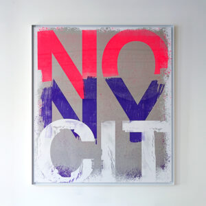 Oeuvre en subligraphie sur plaque d'aluminium Chromaluxe © Christophe Andrusin