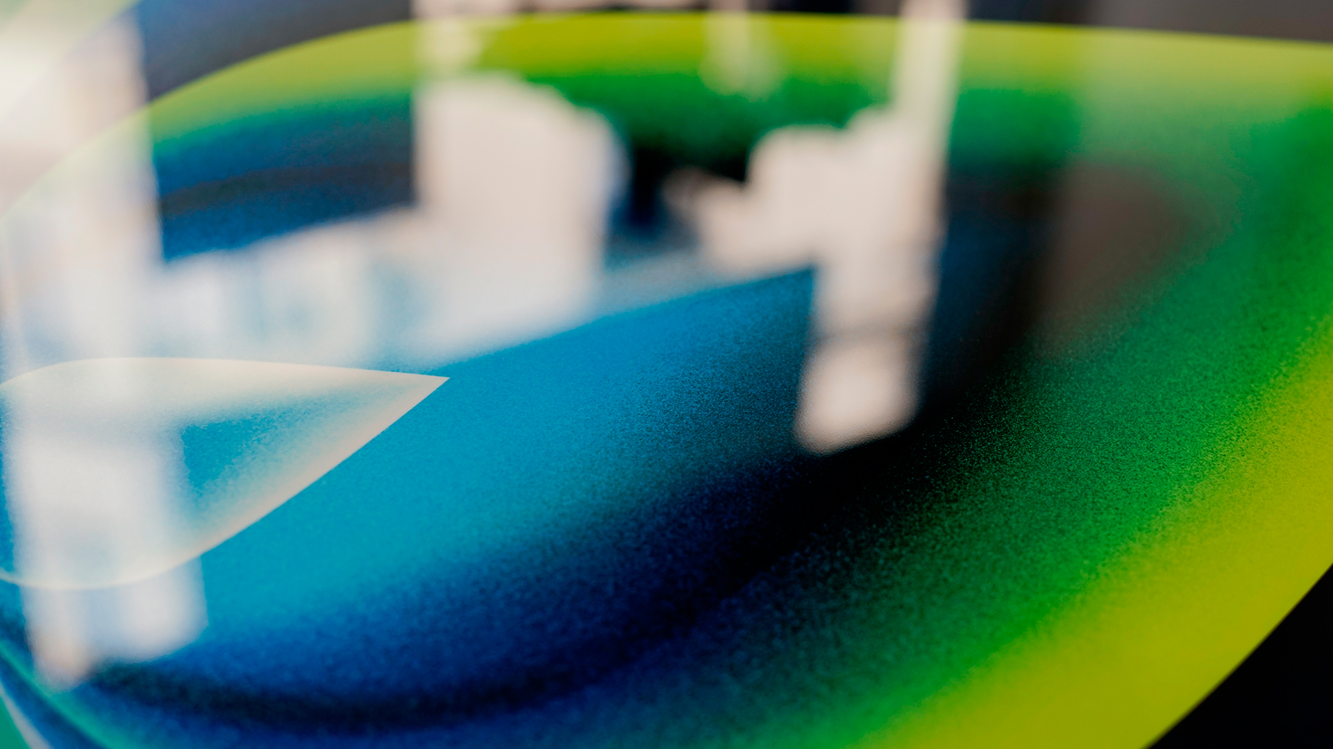 Détail oeuvre en subligraphie sur plaque d'aluminium Chromaluxe